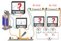 The physical task for studying the topic of Ohm`s laws for an electrical circuit